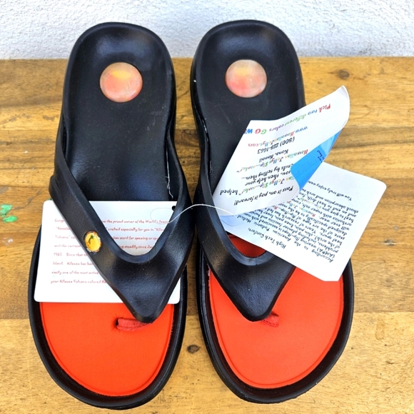 Hawaiian Jellys Ultra Comfort Kilauea Volcano Unisex  Sandals Men's 10 - Picture 5 of 15